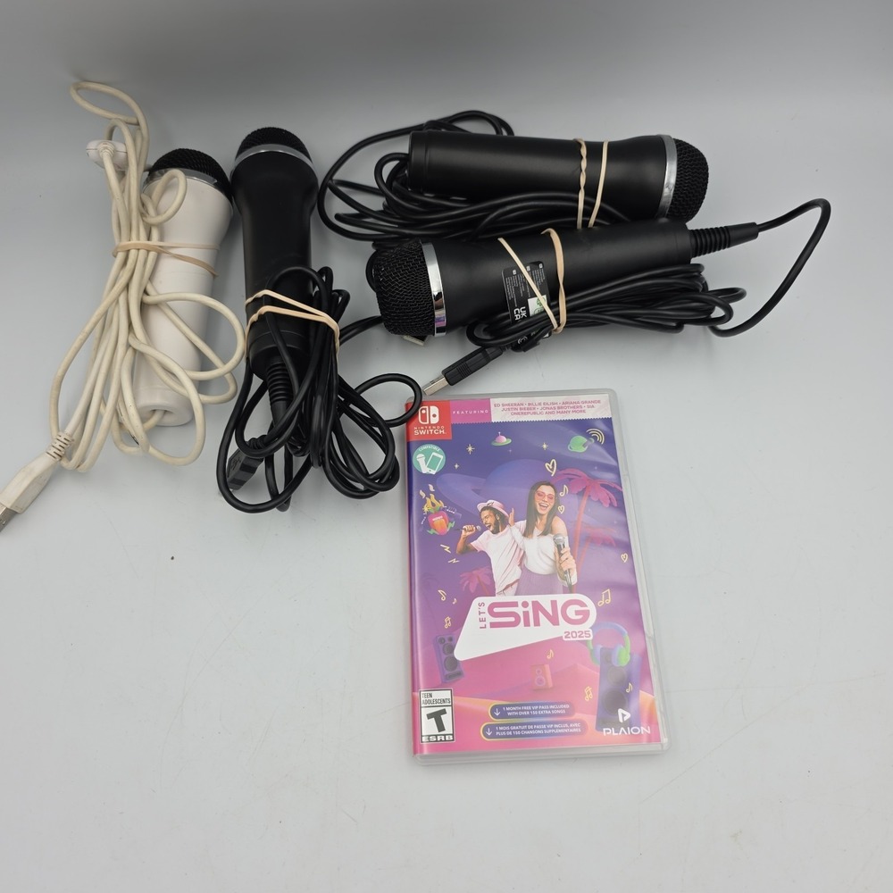 Let's Sing 2025 Nintendo Switch Game With Microphones